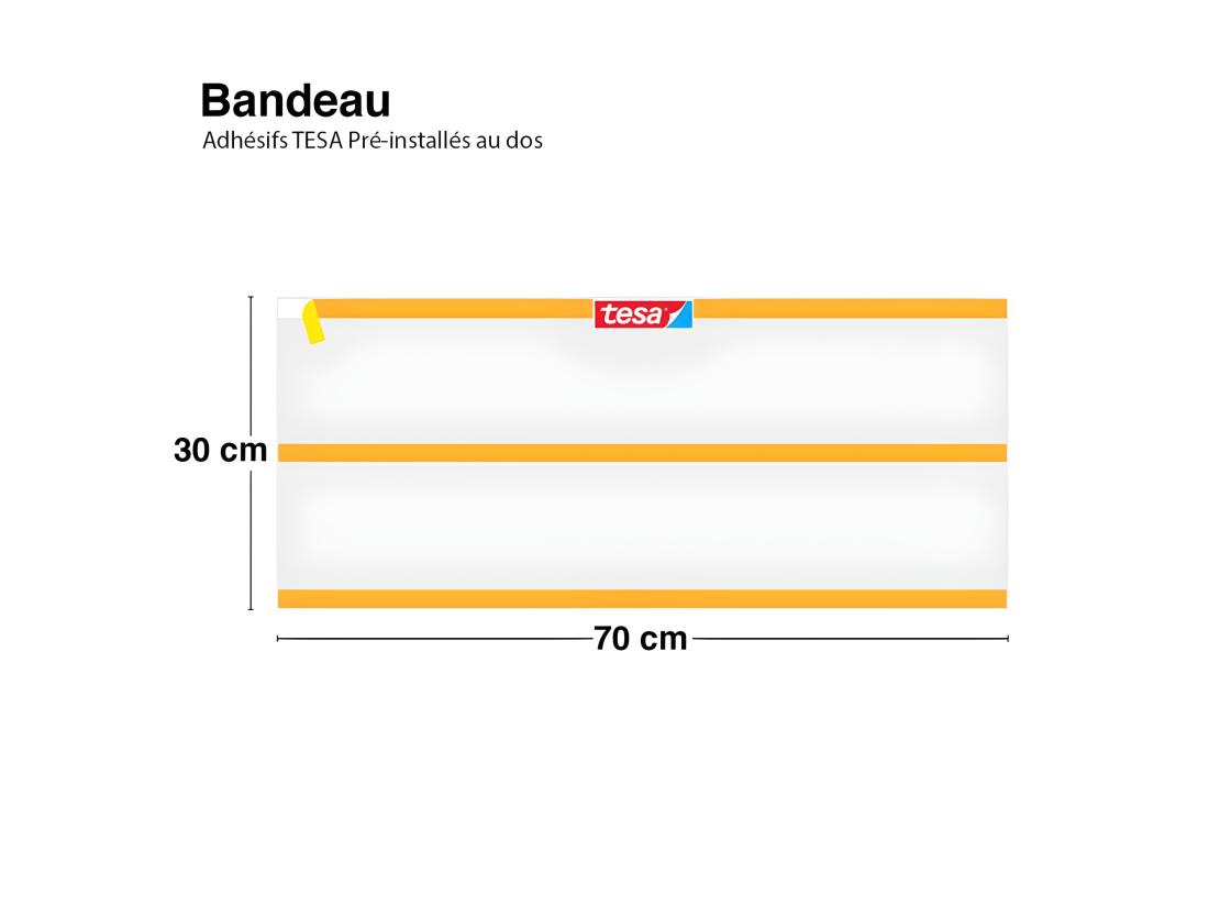 Vente Unique Bandeau PVC Lot De 2 : L 70cmxH 30cm - Arche Vintage - PVC