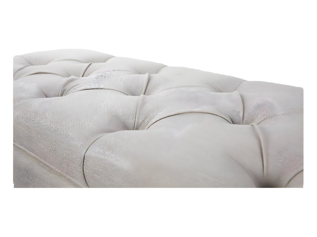 vente unique Banquette coffre capitonnée Philippine tissu beige