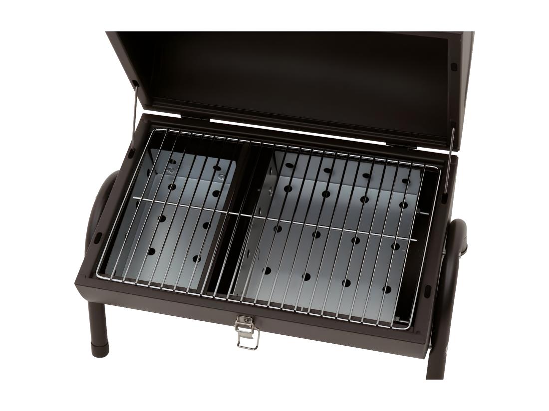 Vente Unique Barbecue Charbon De Bois Portable "Captain" - 42 X 27 X 43 Cm - Noir