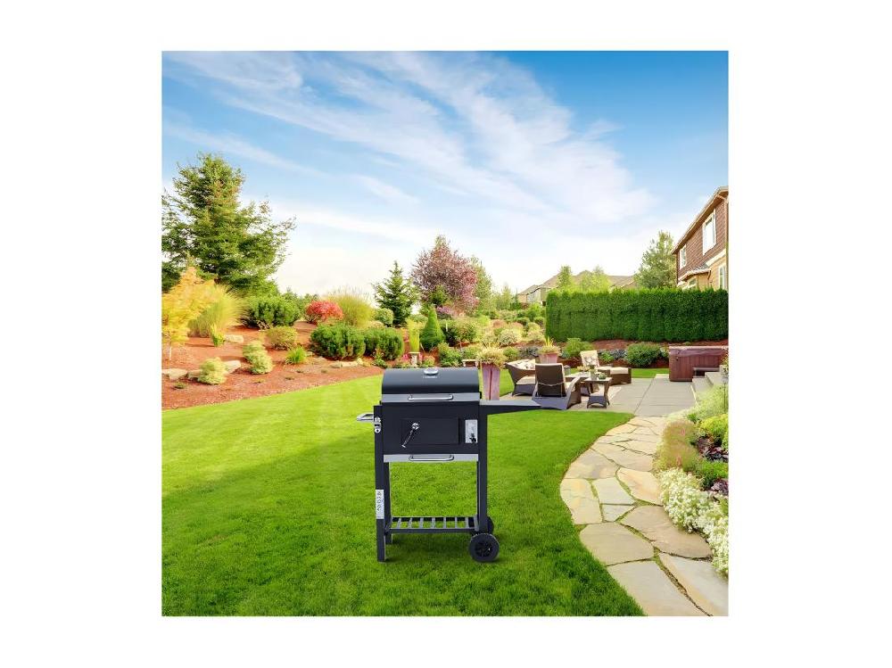 vente unique Barbecue charbon de bois "Vicomte" - 92.5 x 46 x 123 cm