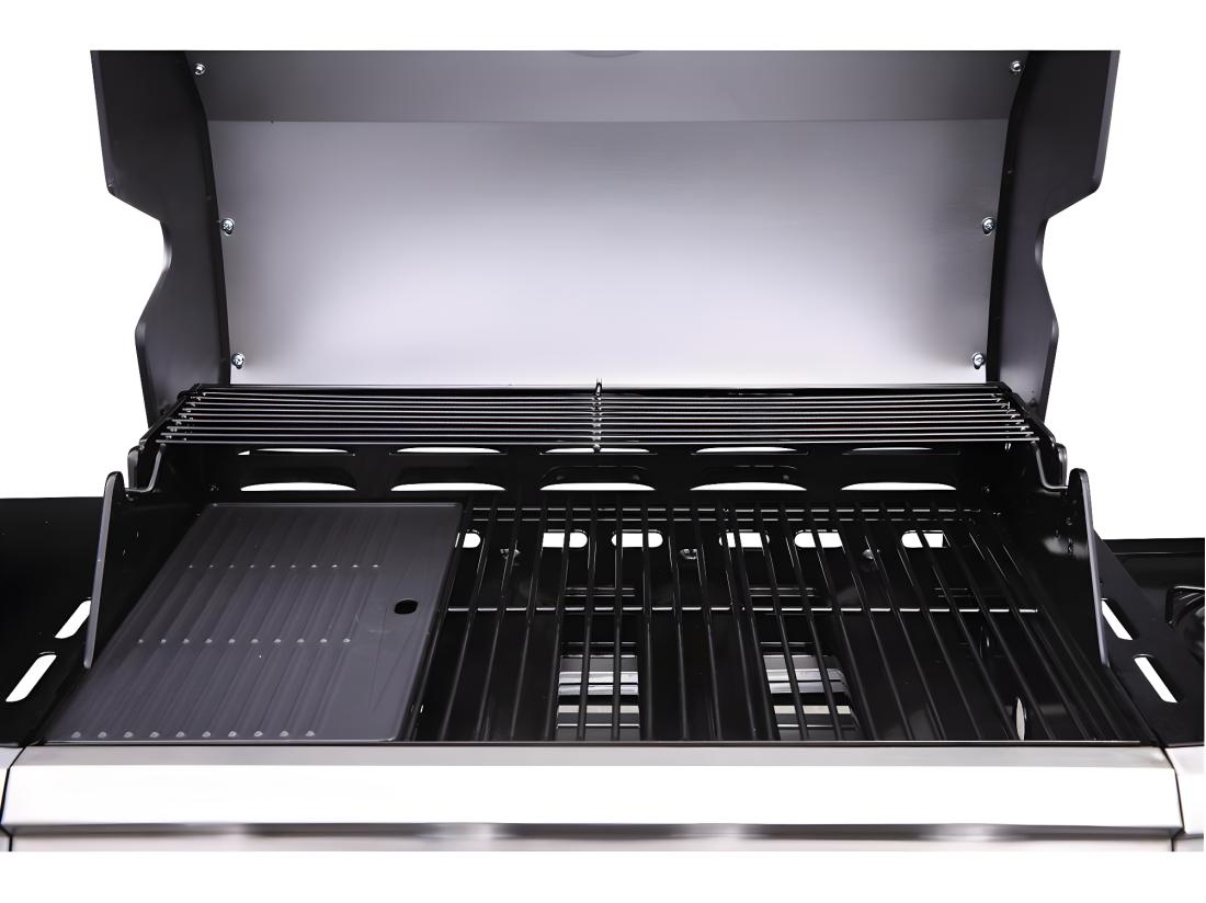 vente unique Barbecue Gaz avec LED "Bingo 4" - 4 brûleurs dont 1 latéral - 14kW + Housse protection - Noir