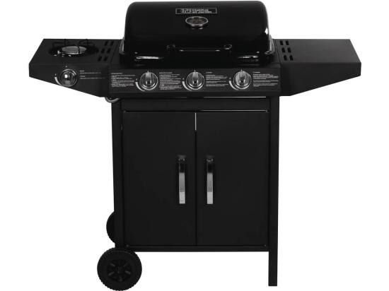 vente unique Barbecue gaz "Festa 4" - 4 brûleurs dont 1 latéral - 10.5kW - Noir