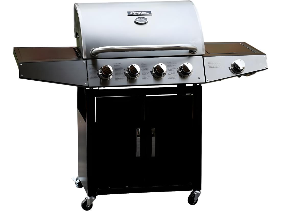 Vente Unique Barbecue Gaz "Party 5" - 5 Brûleurs Dont 1 Latéral - 15.2 KW