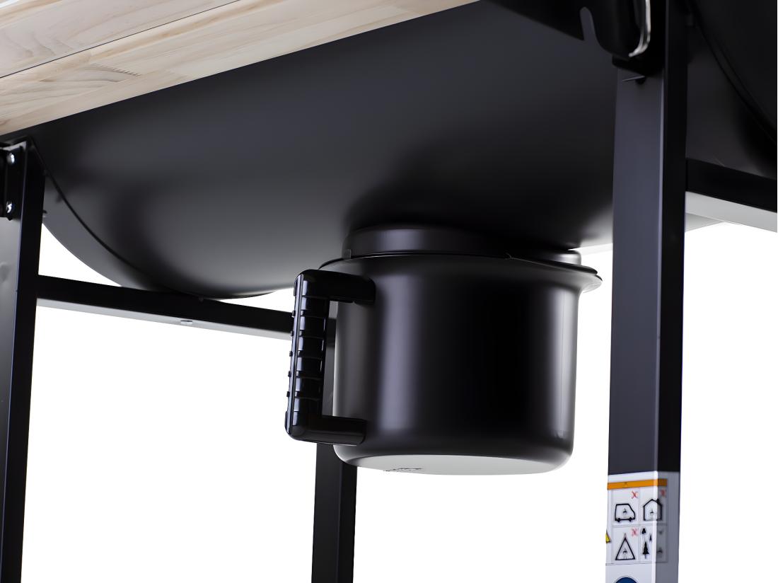 Vente Unique Barbecue XXL Charbon De Bois "King" - 95 X 63 X 105 Cm - Noir