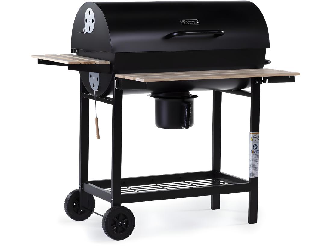 Vente Unique Barbecue XXL Charbon De Bois "King" - 95 X 63 X 105 Cm - Noir