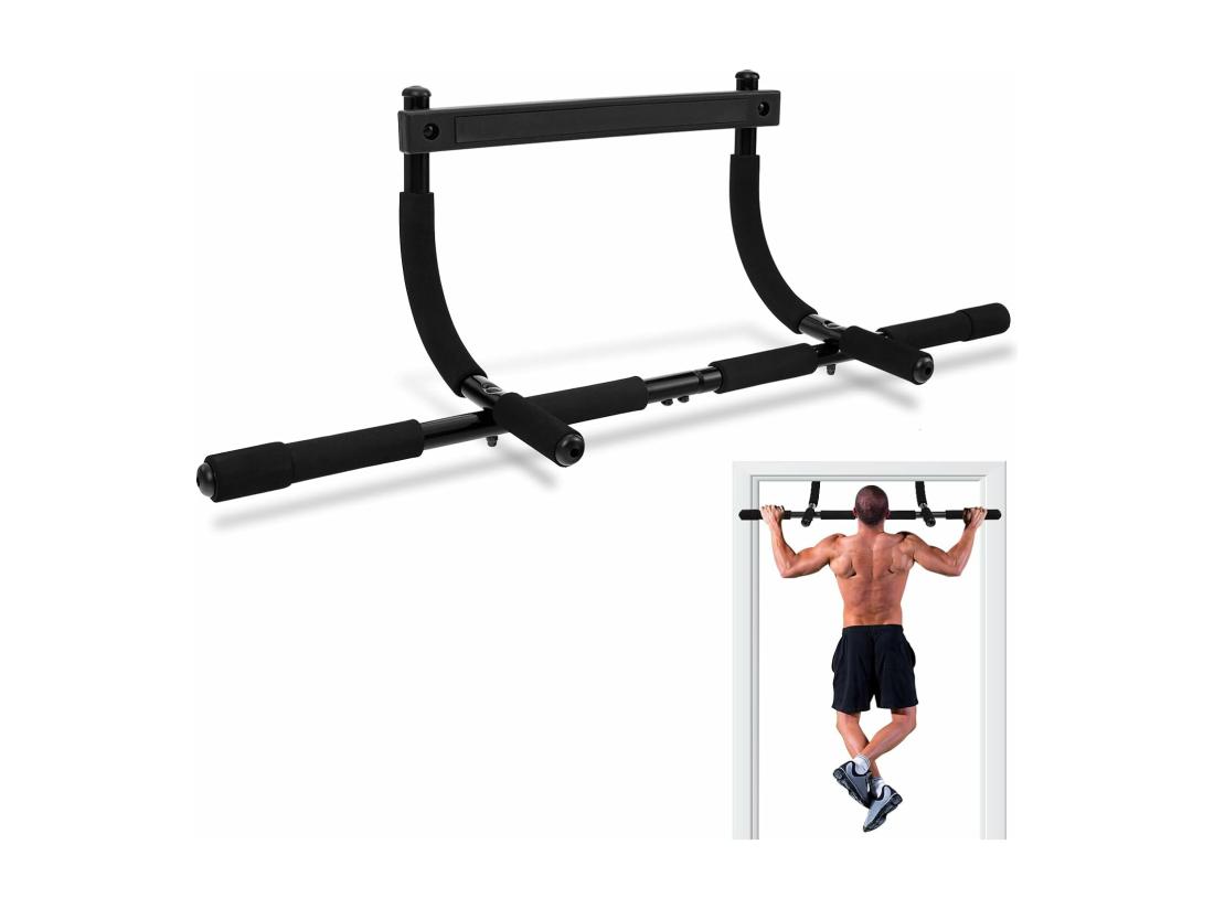 vente unique Barre de Traction de Porte Barre de Fitness pour Plupart des Cadres de Porte Jusqu'à 80 cm avec Poignées en Mousse Barre d'Entraînement pour Salle de Sport Maison
