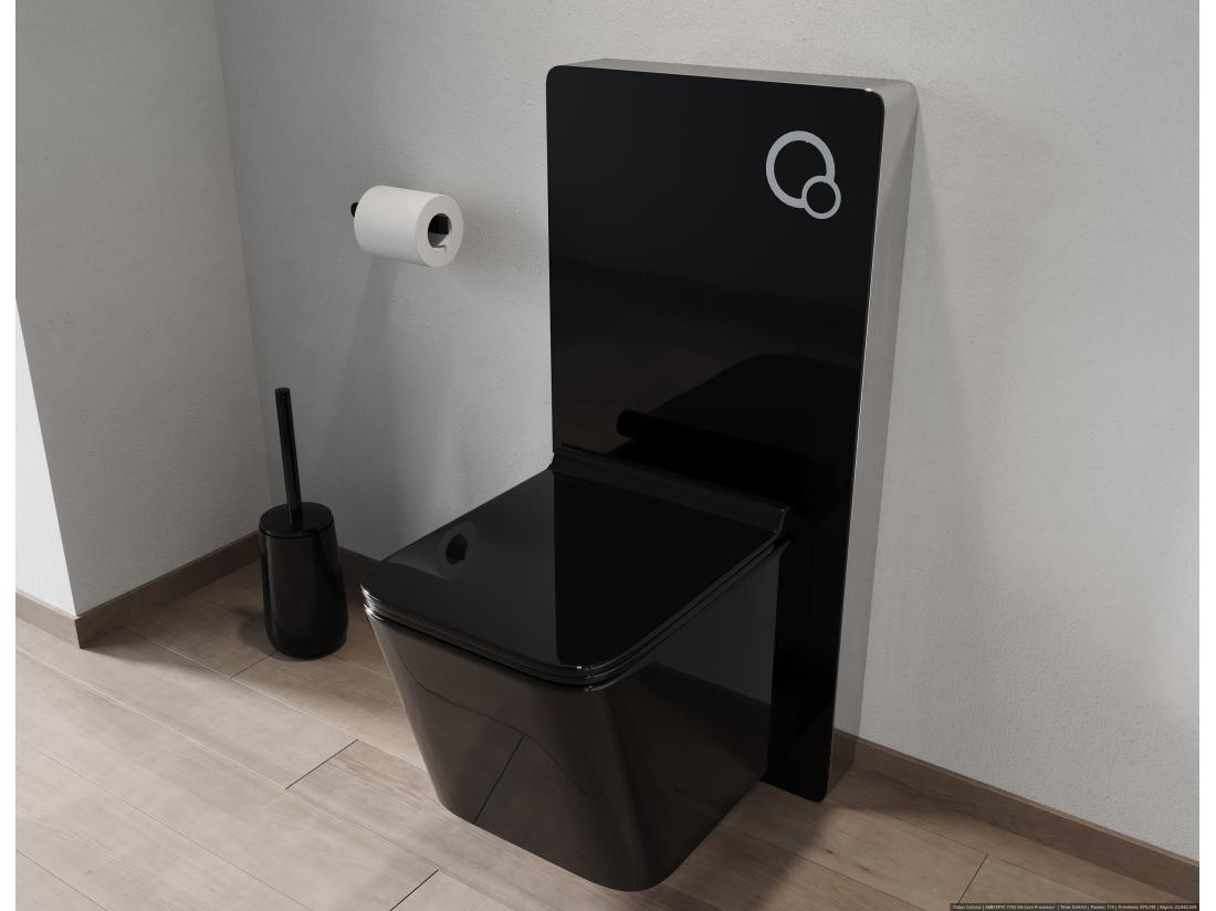 Vente Unique Bâti-support Décoratif Pour WC Suspendu - Noir - SPINOSA