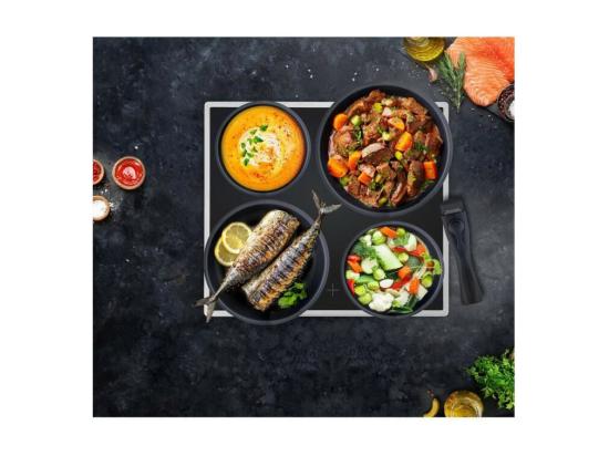 Vente Unique Batterie De Cuisine Arthur Martin AM3950 16 Pieces - Aluminium - Poignée Amovible - Tous Feux Dont Induction