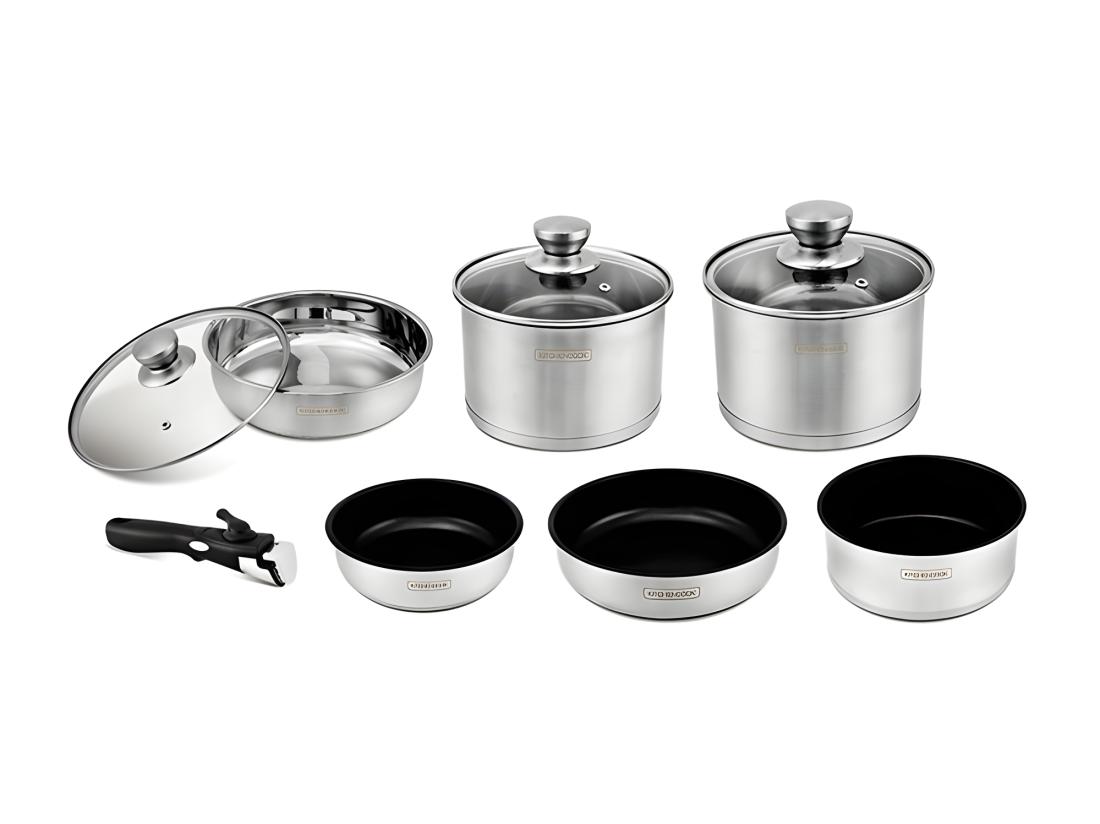 Vente Unique Batterie De Cuisine Inox Anti Adhésif 10 Pcs Tfi Flex10 Ix De Kitchencook