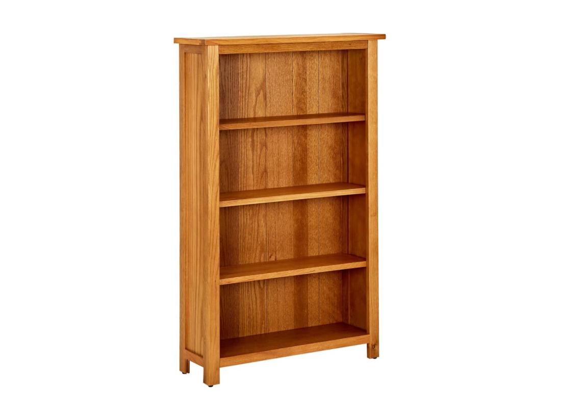 vente unique Bibliothèque à 4 niveaux 70x22x110 cm Bois de chêne massif