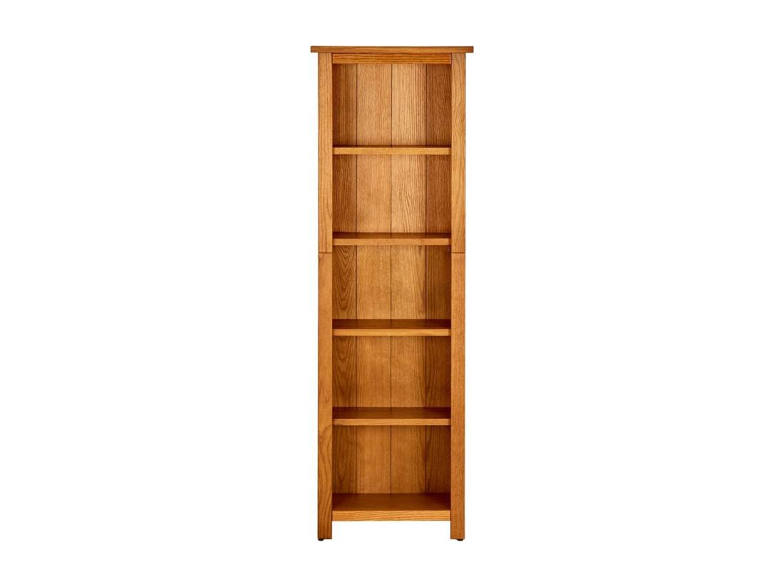 Vente Unique Bibliothèque à 5 étagères 45x22x140 Cm Bois De Chêne Massif