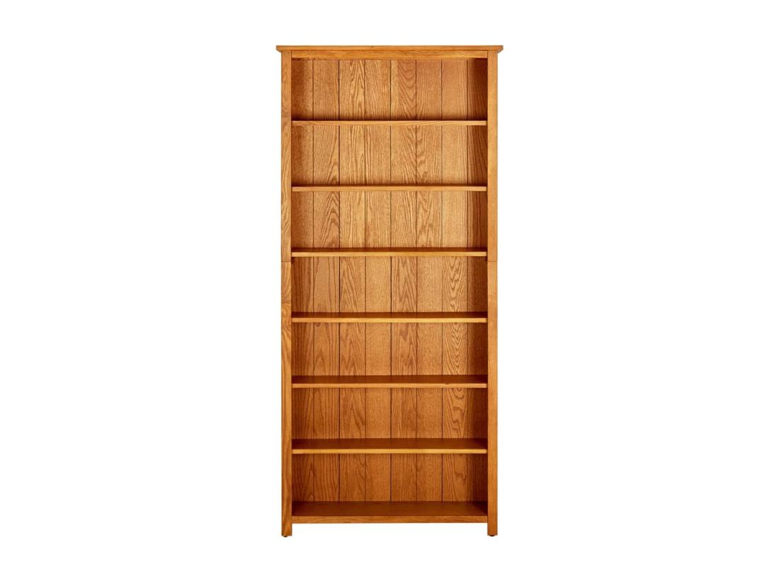 Vente Unique Bibliothèque à 7 Niveaux 90x22 5x200 Cm Bois De Chêne Massif