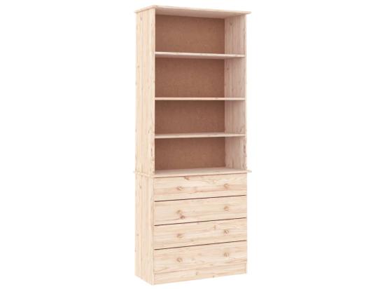 Vente Unique Bibliothèque Avec Tiroirs ALTA 77x35x186 5cm Bois Massif De Pin