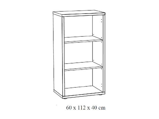 Vente Unique Bibliothèque De Bureau Avec 2 étagères – Collection SOON – Blanc Mat