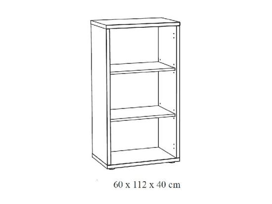 Vente Unique Bibliothèque De Bureau Avec 2 étagères Coloris Chêne Vieilli Et Noir