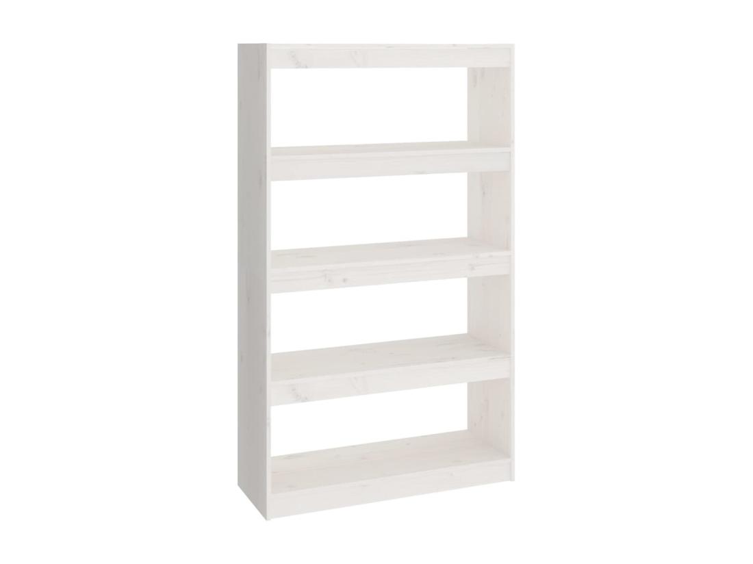 Vente Unique Bibliothèque/Séparateur De Pièce Blanc 80x30x135 5cm Pin Massif