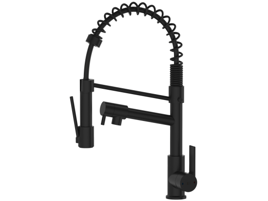 vente unique Big Hotto mitigeur évier à douchette mobile noir - Essebagno