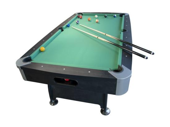 Vente Unique Billard Américain Avec Retour De Boules Automatique Et Accessoires 220 X 123 X 80 Cm - Noir Et Tapis Vert