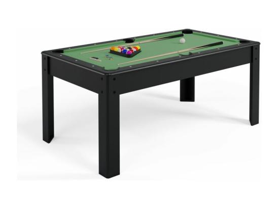 vente unique Billard Américain convertible ALLIANCE 5FT - 183 x 102 cm avec accessoires et plateau dînatoire - Couleur Ebène