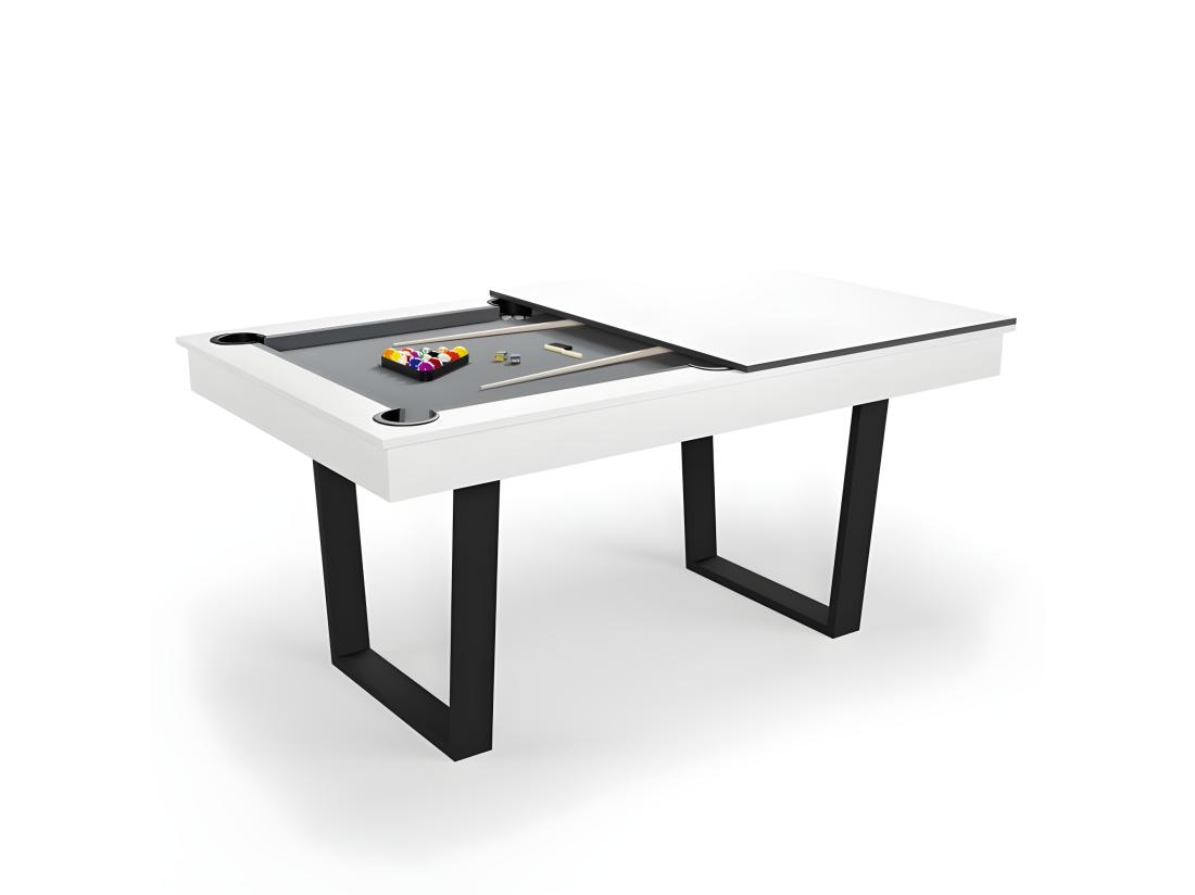 Vente Unique Billard Américain Convertible En Table à Manger 4/6 Personnes 185 X 104 X 82 Cm - Horizon
