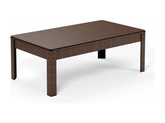 Vente Unique Billard Américain Convertible Table 6 Places KITBILL 6Ft -206 5 X 116 5 X 80cm Plateau Dînatoire Et Accessoires Inclus - Marron