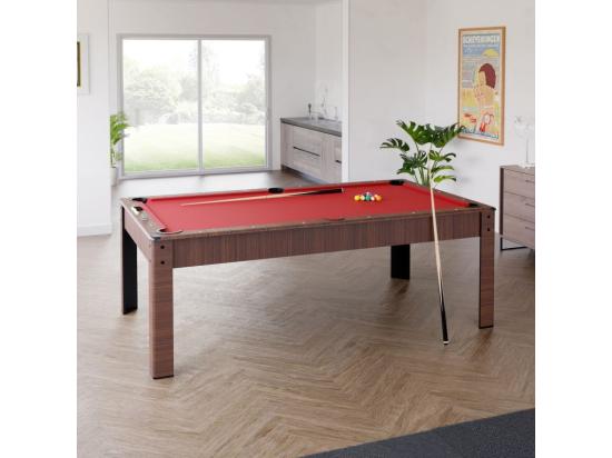 Vente Unique Billard Américain HARMONY 6Ft - 206 5 X 116 5 X 80 Cm Avec Accessoires Et Plateau Dînatoire - Couleur Chêne