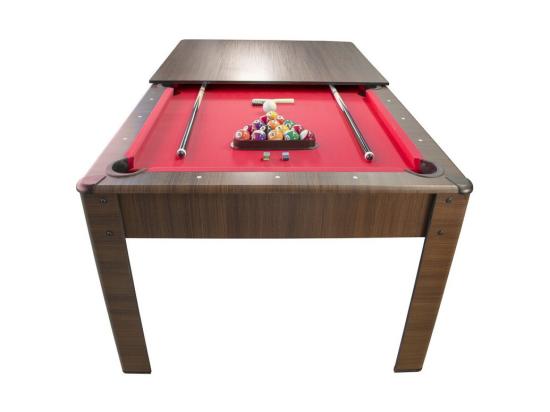 Vente Unique Billard Américain HARMONY 6Ft - 206 5 X 116 5 X 80 Cm Avec Accessoires Et Plateau Dînatoire - Couleur Chêne