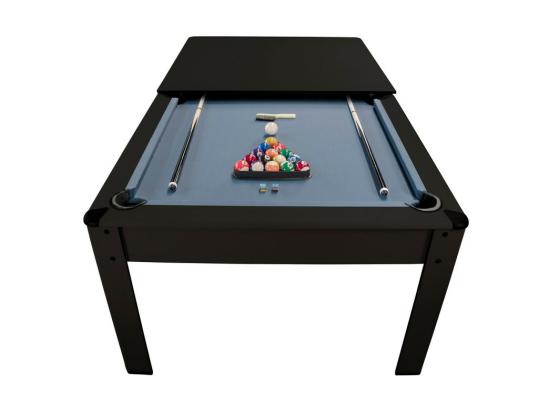 Vente Unique Billard Américain HARMONY 6Ft - 206 5 X 116 5 X 80 Cm Avec Accessoires Et Plateau Dînatoire - Couleur Noir