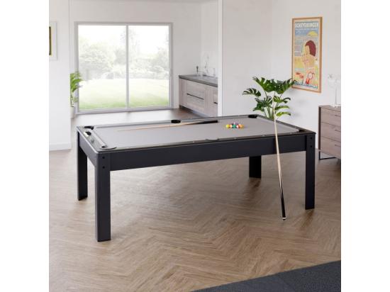 Vente Unique Billard Américain HARMONY 6Ft - 206 5 X 116 5 X 80 Cm Avec Accessoires Et Plateau Dînatoire - Couleur Noir