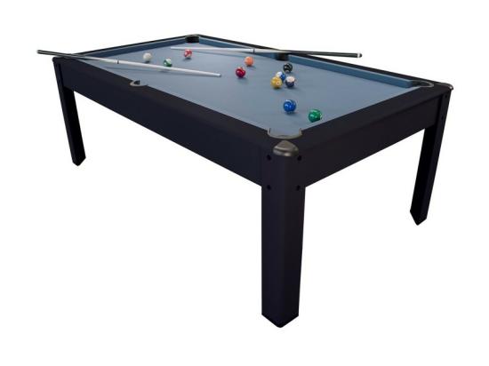 vente unique Billard Américain HARMONY 6Ft - 206 5 x 116 5 x 80 cm avec accessoires et plateau dînatoire - Couleur Noir