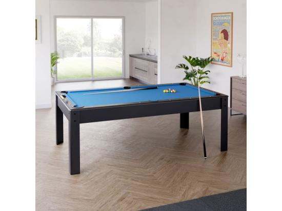 Vente Unique Billard Américain HARMONY 6Ft - 206 5 X 116 5 X 80 Cm Avec Accessoires Et Plateau Dînatoire - Couleur Noir
