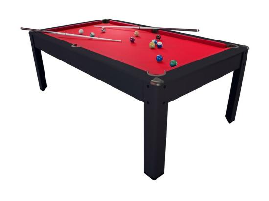 Vente Unique Billard Américain HARMONY 6Ft - 206 5 X 116 5 X 80 Cm Avec Accessoires Et Plateau Dînatoire - Couleur Noir