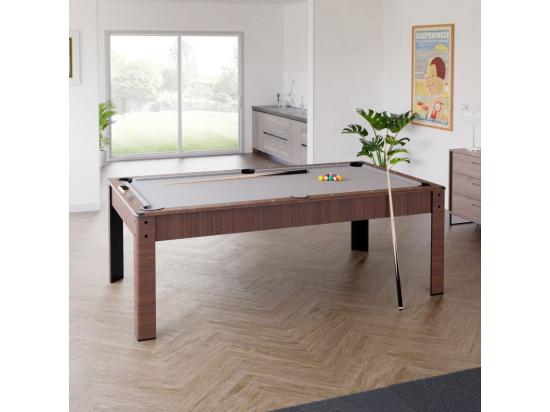 Vente Unique Billard Américain HARMONY 6Ft - 206 5 X 116 5 X 80 Cm Avec Accessoires Et Plateau Dînatoire - Couleur Chêne