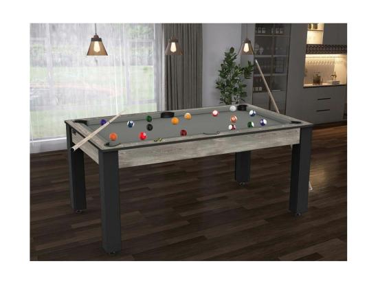 Vente Unique Billard Convertible Table 6 Personnes Texas + Pack Accessoires Confort