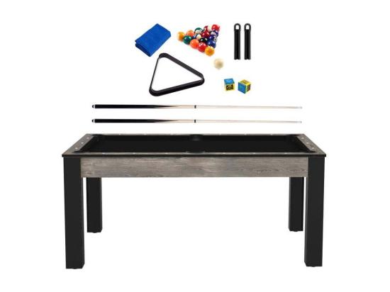 vente unique Billard convertible table 6 personnes Texas + pack accessoires Confort