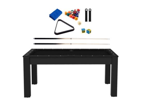 Vente Unique Billard Convertible Table 6 Personnes Texas + Pack Accessoires Confort
