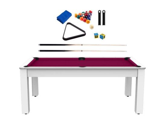 Vente Unique Billard Convertible Table 8 Personnes Arizona + Pack D'accessoires