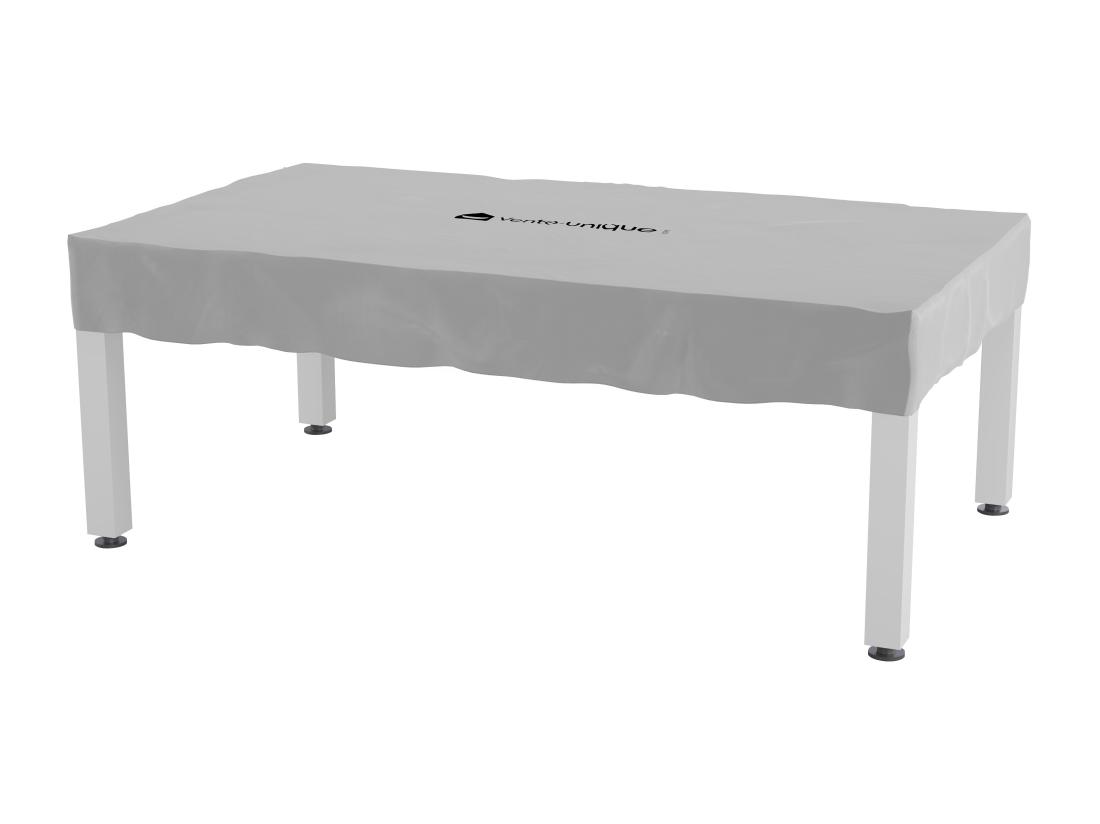 Vente Unique Billard D'extérieur Blanc Et Taupe Avec Housse - L213 4 X P121 1 X 79 7 Cm - STAZIO