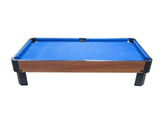 vente unique Billard de table avec accessoires - Kit Billard Compact de bureau ou salle de jeu 102 x 51 x 22 5 cm - Marron et Tapis Bleu
