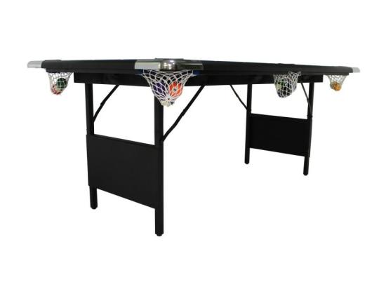 vente unique Billard pliable Table de Billard avec Accessoires 193 x 109 x 81 cm - Noir et Tapis Bleu