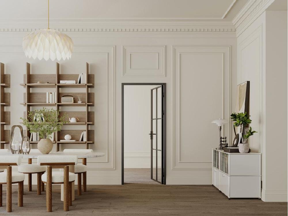 Vente Unique Bloc Porte Réversible En Aluminium Et Verre Trempé - H204 X L73 Cm - Noir - SEROTO