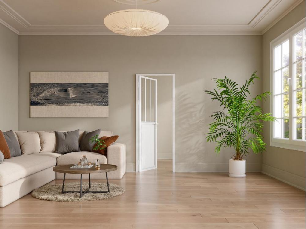 Vente Unique Bloc Porte Réversible En Aluminium Et Verre Trempé Style Atelier - H204 X L73 Cm - Blanc - ERMELO