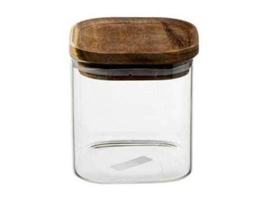 vente unique Bocal en Verre "Hermet" 0 6L Transparent & Marron