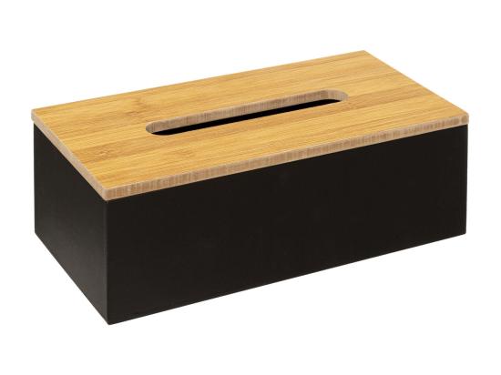 vente unique Boîte à Mouchoirs en bois Noir charbon