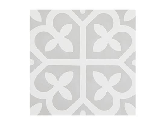 Vente Unique Boite De 24 Carreaux De Ciment Véritable 0 96m2 / Carreaux De Ciment Artisanaux Pour Sol Et Mur Coloris Gris Et Blanc - L.20 X L.20cm
