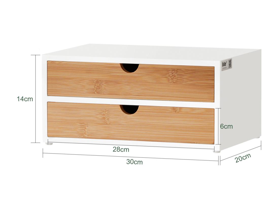 Vente Unique Boîte De Rangement À 2 Tiroirs Porte-capsules Nespresso Distributeur Boîte À Capsules Frg180-wn