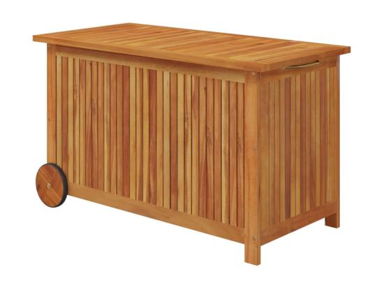 Vente Unique Boîte De Rangement De Jardin Avec Roues 90x50x58 Cm Bois Acacia