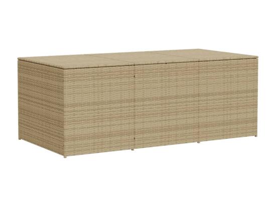 Vente Unique Boîte De Rangement De Jardin Mélange Beige 984L Résine Tressée