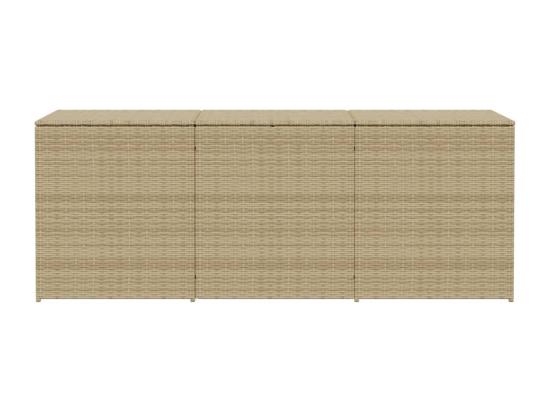 Vente Unique Boîte De Rangement De Jardin Mélange Beige 984L Résine Tressée