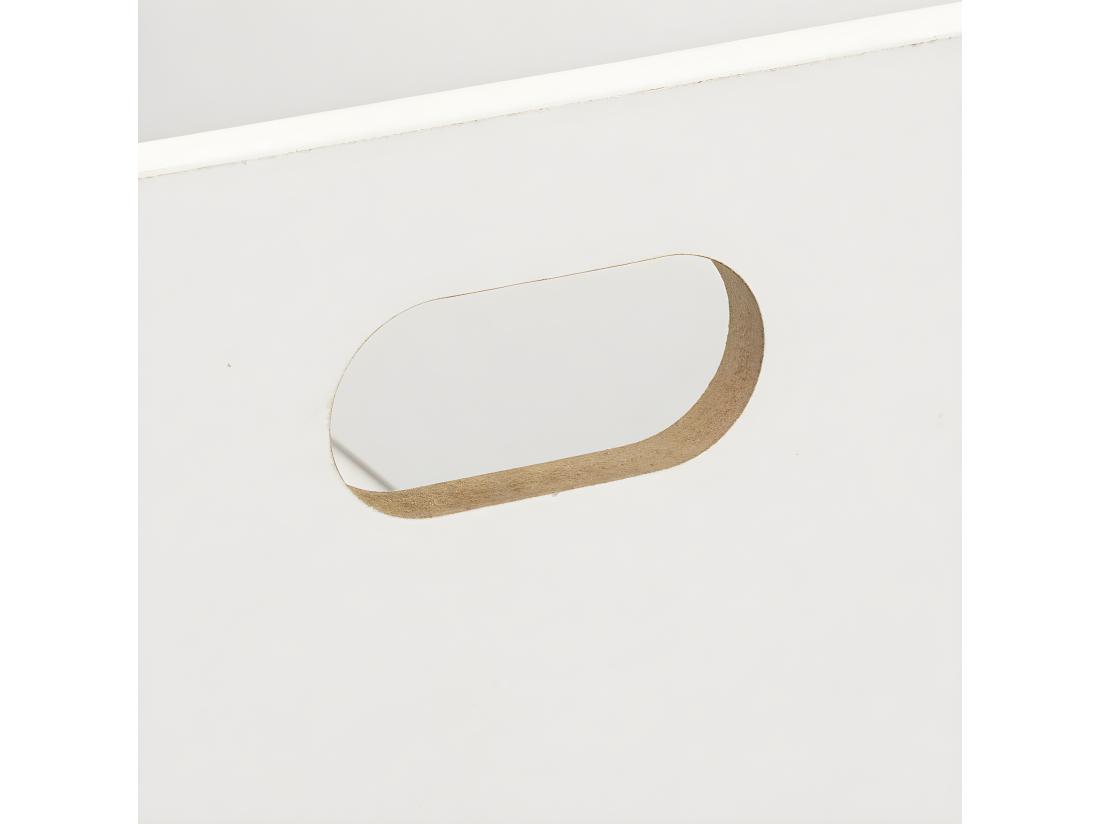 vente unique Boîte de rangement en Bois Blanc 15 x 31 x 15 cm